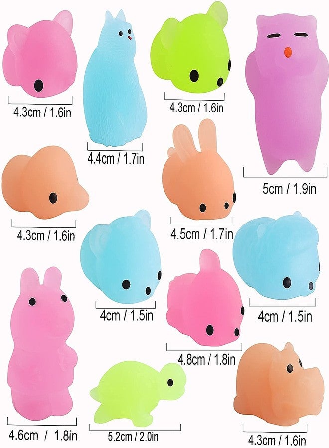 ANAB GI Squishies Mochi Squishy Toys Glow in The Dark Party Favors for Kids - Mini Kawaii Squishies Mochi Animals Stress Relief Squishy Pack Squishy Cat Squishys with Storage Box 5 Squishy Set - Image 5